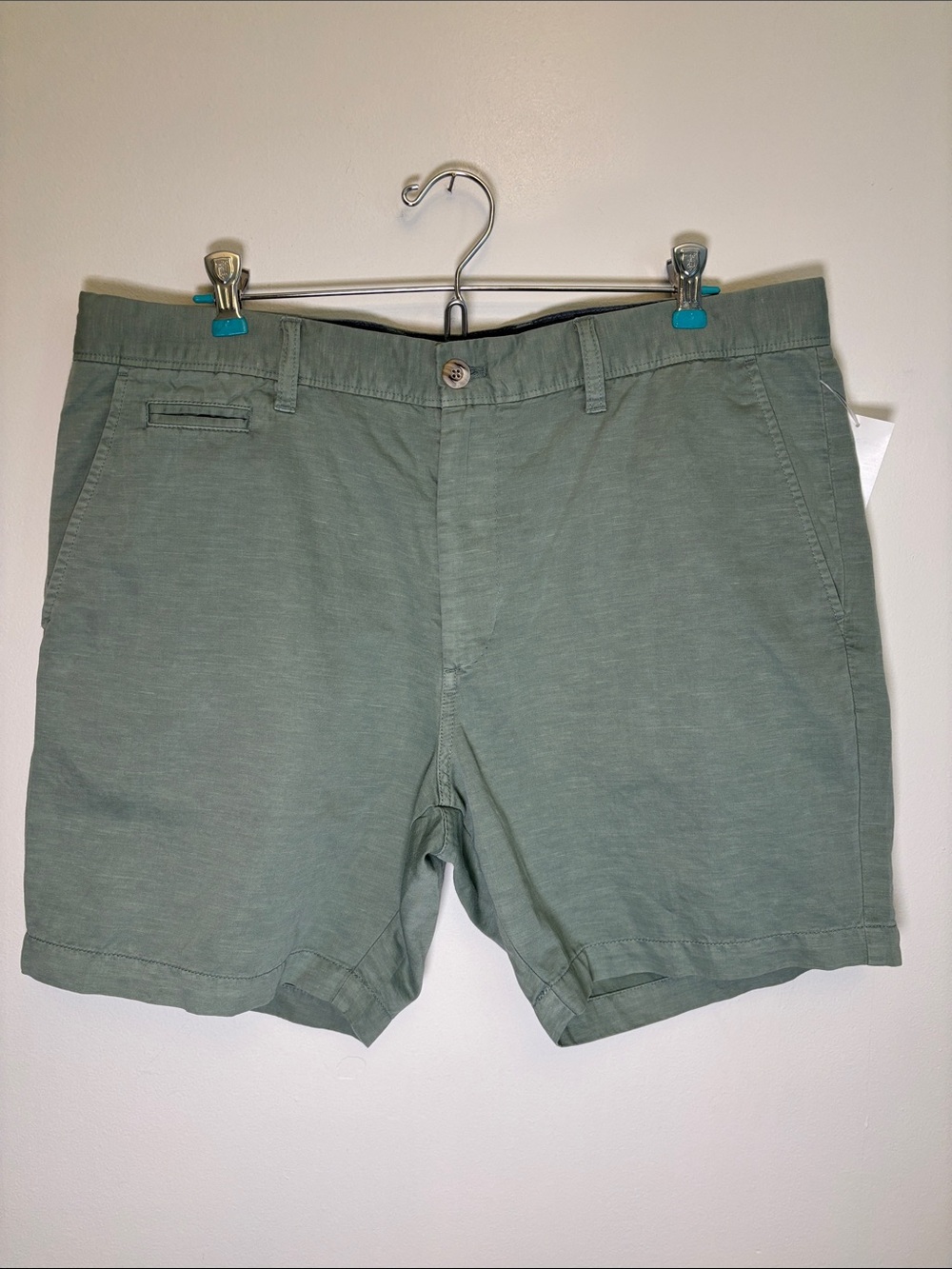 Johnnie-O Melrose Blue Surf Cotton Linen Shorts – Size 35